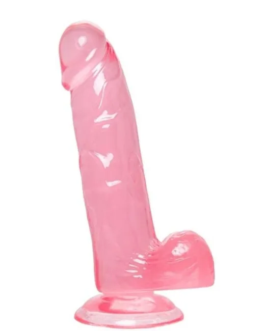 Jel Dildo Sundo Pembe 20 cm – Vantuzlu