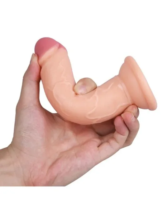 Ten Rengi 14 cm Dildo – Sıvı Silikon, Hissedilir Damarlı