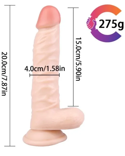 Ten Rengi 20 cm Dildo – Tasarım 02 alternatif görünüm