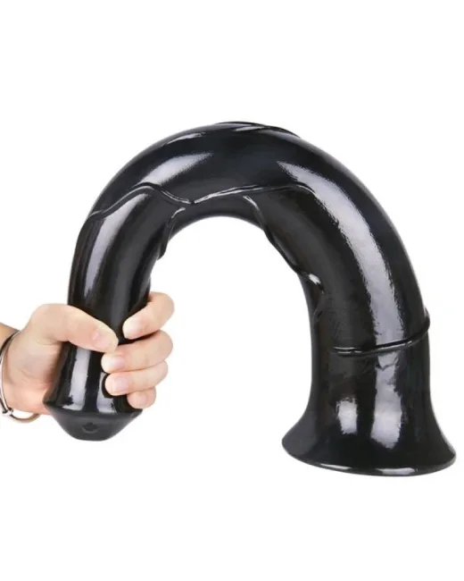Siyah Renkli 44 cm At Dildo – Sıvı Silikon
