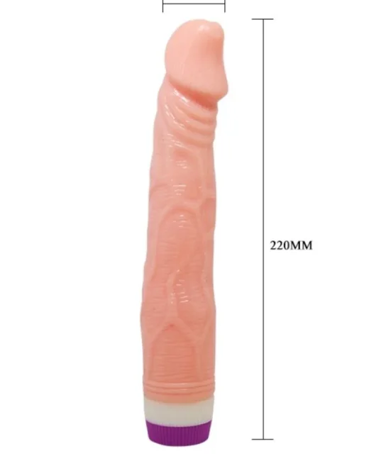 22 cm Titreşimli Realistik Vibratör Penis – Hissedilir Damarlı