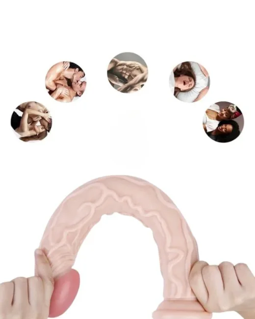 34,5 cm Realistik Dildo – Medikal Silikon – 5,5 cm Kalınlık