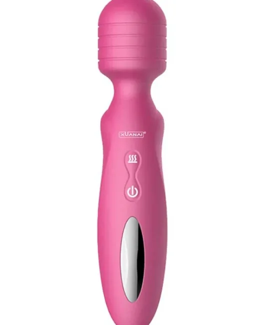 Xuanai Isıtmalı Şarjlı Wand Vibratör – Pembe – Medikal Silikon