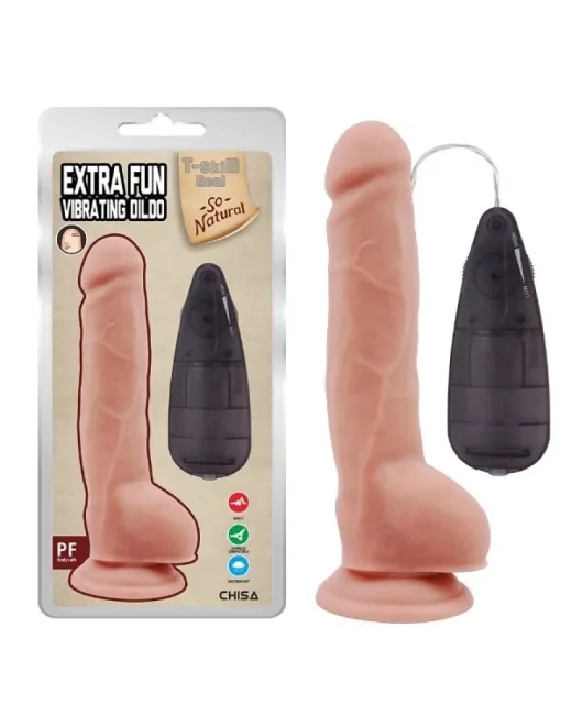 Extra Fun 23,5 cm Kıkırdaklı Realistik Vibratör – Medikal Silikon