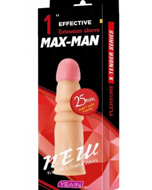 Max Man 25 mm Dolgulu Penis Kılıfı YN0054 – Et Dokulu alternatif görünüm
