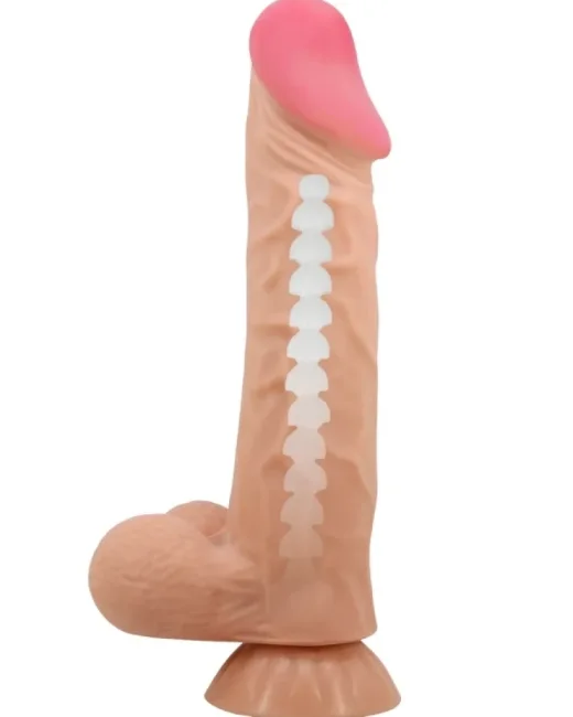 Ortan 9,4 i̇nç Kıkırdak Yapılı Gerçek Deri Yapılı Dildo – Hissedilir Damarlı