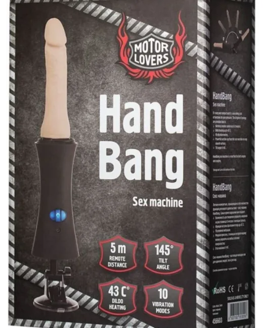 MotorLovers HandBang Uzaktan Kumandalı Şarjlı Isıtmalı Seks Makinesi Siyah – Vantuzlu
