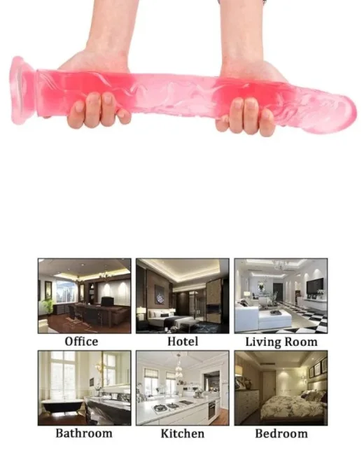34,5 cm Pembe Dildo – Medikal Silikon