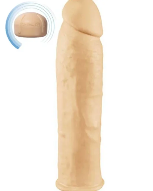 Excellent Power 18 cm Titreşimli Penis Kılıfı – Hissedilir Damarlı, Silikon