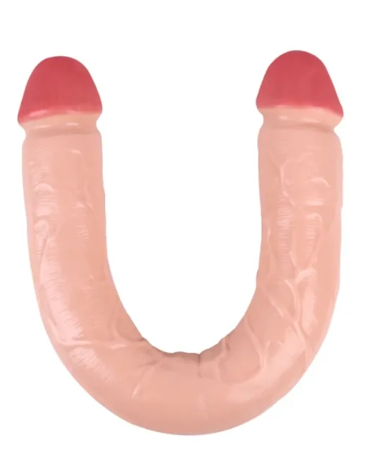 46 cm Realistik Çift Taraflı Dildo – Medikal Silikon