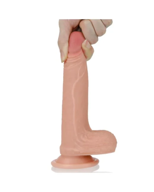 7 i̇nç Dual layered Platinum Silikon Cock Dildo – Hissedilir Damarlı, Şarjlı