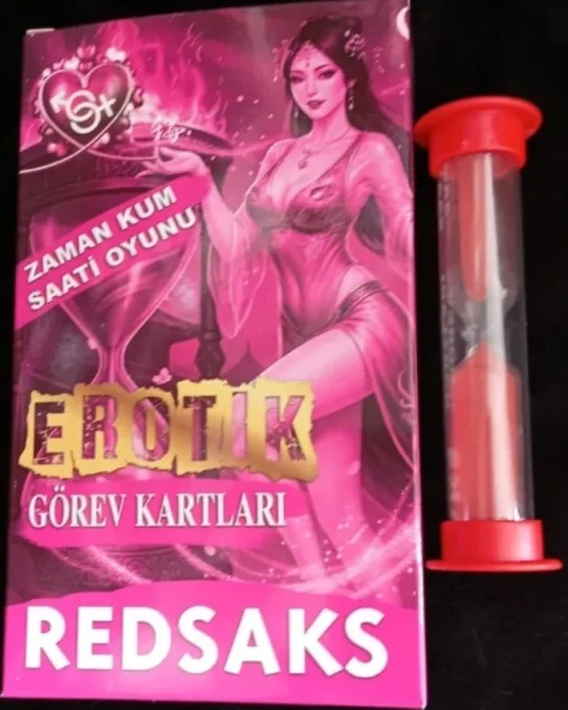 RedSaks Zaman Kum Saati Çiftler Oyunu – 1 Dakikalık Tutku ve Eğlence Görev Kartlarıyla Romantik Oyun Seti alternatif görünüm