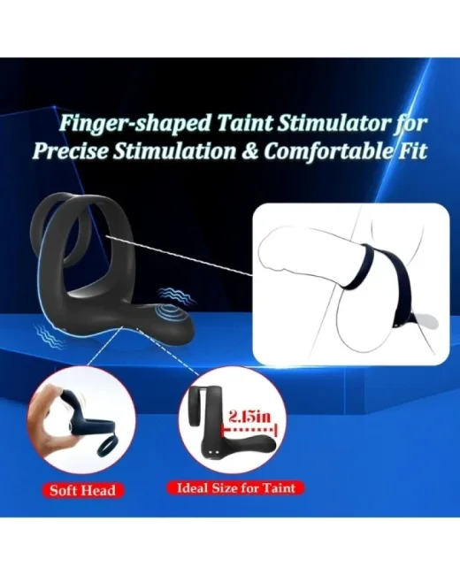 Kumandalı 9 Modlu Titreşimli Penis Halkası – Silikon alternatif görünüm