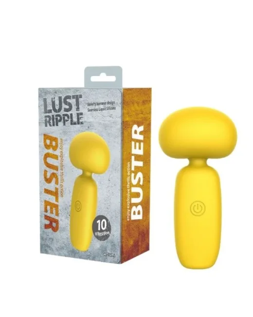 Chisa Buster Sarı Mantar Vibratör – Sıvı Silikon, Şarjlı