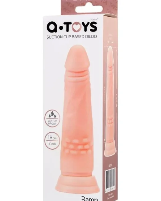 Vantuzlu Realistik Dildo TPE Ten Rengi 18 cm