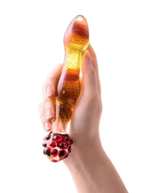 Sexus Çift Taraflı Cam Dildo 18 cm alternatif görünüm