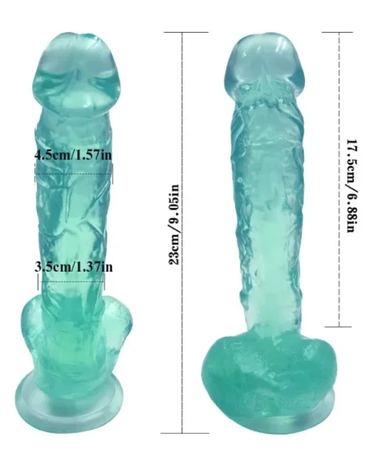 23 cm Yeşil Dildo – Medikal Silikon
