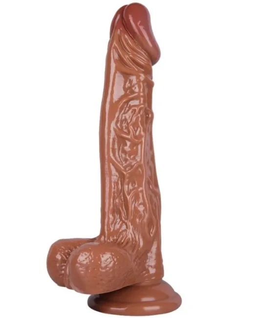 27 cm Kahverengi Dildo – Medikal Silikon