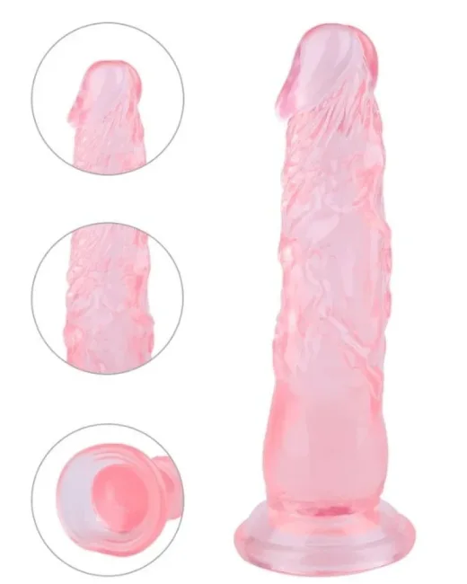 20 cm Pembe Dildo – Medikal Silikon