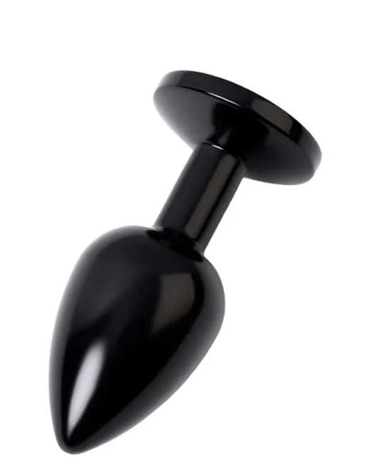 Metal Anal Plug, Metal, siyah, kırmızı kristalli, 7,2 cm, Ø2,8 cm, 50 g alternatif görünüm