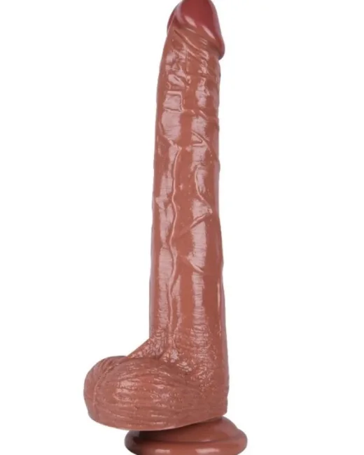 29,5 cm Kahverengi Dildo – Medikal Silikon