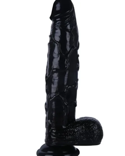 30 cm Siyah Dildo – Medikal Silikon – 5,5 cm Kalınlık