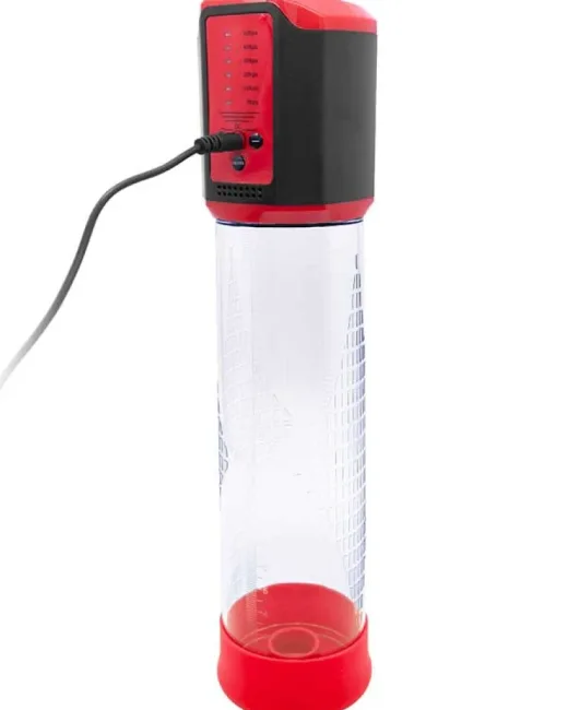 Şarjlı LCD Göstergeli Otomatik Penis Pompası – Kırmızı