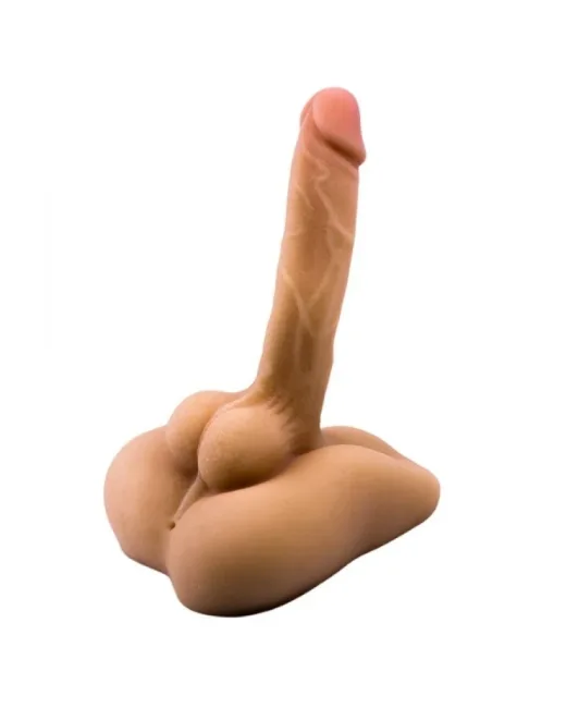 Ultra Gerçekçi Büyük Penisli Anal ve Dildo Özellikli Yarım Vücut Mastürbatör – Hissedilir Damarlı