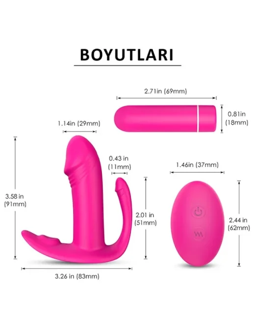 Didi G-Noktası ve Klitoris Emiş Özellikli Kumandalı Vibratör – Silikon