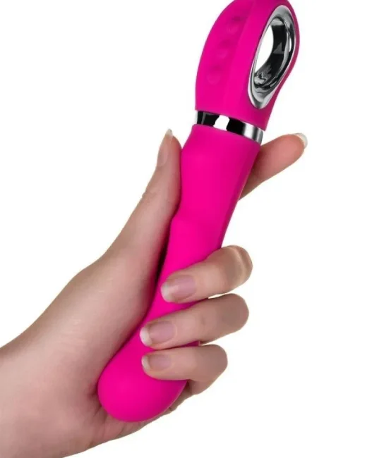 Jos Pilo 20 cm WOW modlu Pembe Vibratör – Şarjlı