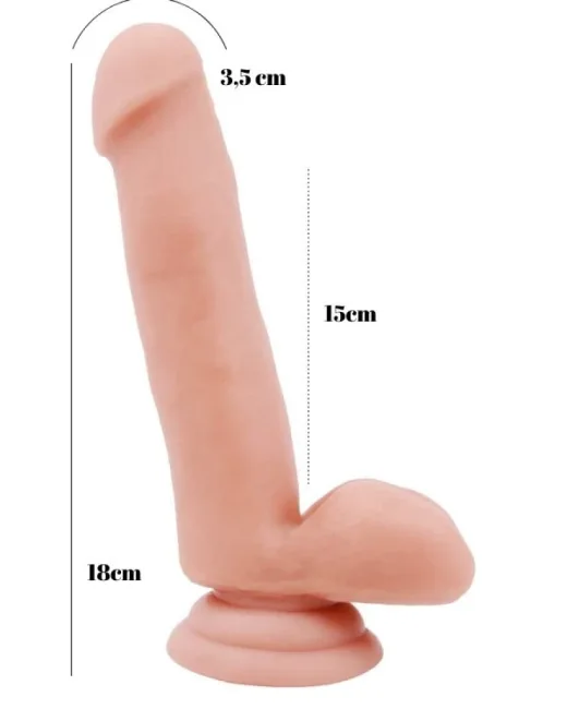 Philander 18 cm Kıkırdaklı Gerçekçi Dildo – Medikal Silikon