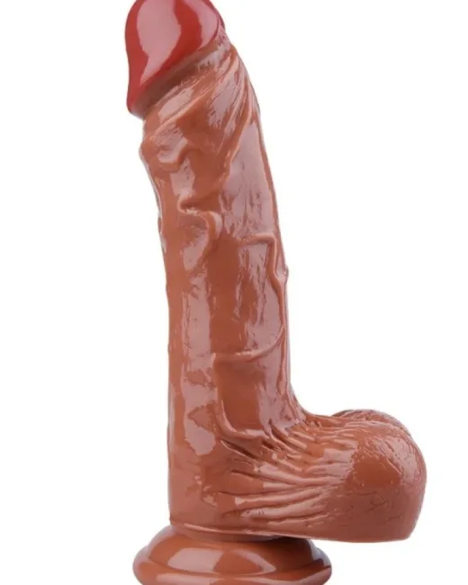 22,5 cm Kahverengi Dildo – Medikal Silikon – 4,2 cm Kalınlık
