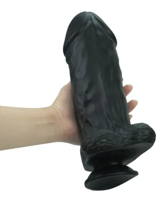 27 cm Siyah Dildo – Medikal Silikon – 8,8 cm Kalınlık