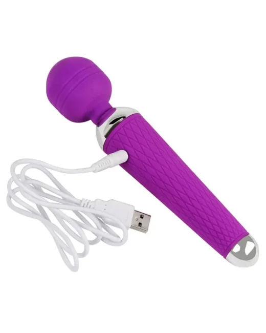 Güçlü Magic Wand Titreşimli Masaj Vibratörü Mor 16 farklı hızda titreşim fonksiyonuna sahip, yaydığı alternatif görünüm