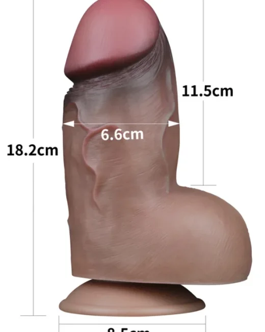 Love Toy Çift Katmanlı Silikon Doğal Görünümlü Penis Dildo – Gerçekçi His, Maksimum Tatmin