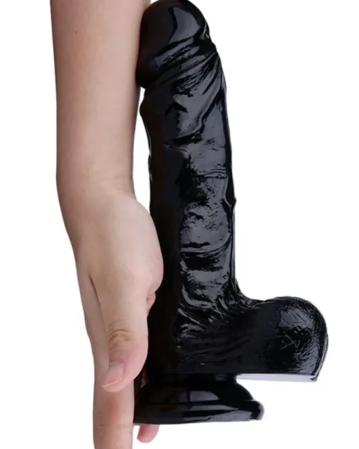 22,5 cm Siyah Dildo – Medikal Silikon – 4,2 cm Kalınlık