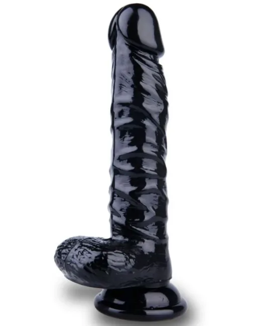 20 cm Siyah Dildo – Medikal Silikon – 264 g