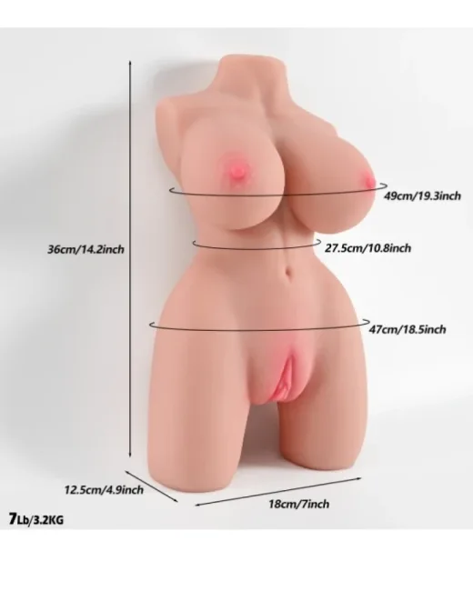 L-Join Gerçekçi 3.2 Kg Yarım Vücut Vajina Mastürbatör alternatif görünüm