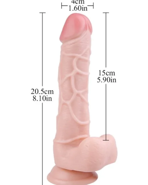 20 cm Realistik Dildo – Medikal Silikon – 296 g