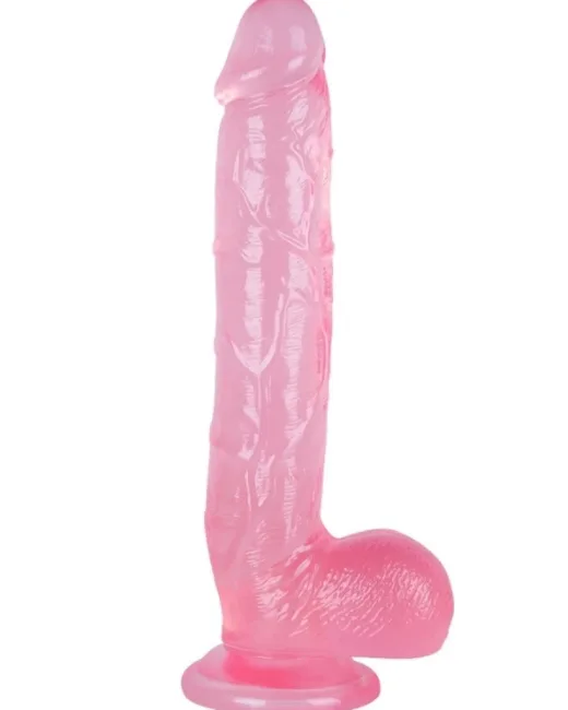 28 cm Pembe Realistik Dildo – Medikal Silikon – 5 cm Kalınlık
