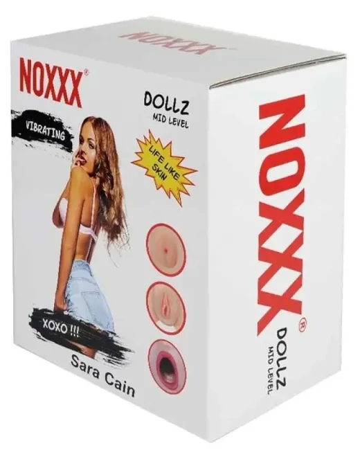 Noxx Sara Cain 3D Yüzlü Reslistik Vajina Anüslü 3 İşlevli Şişme Kadın