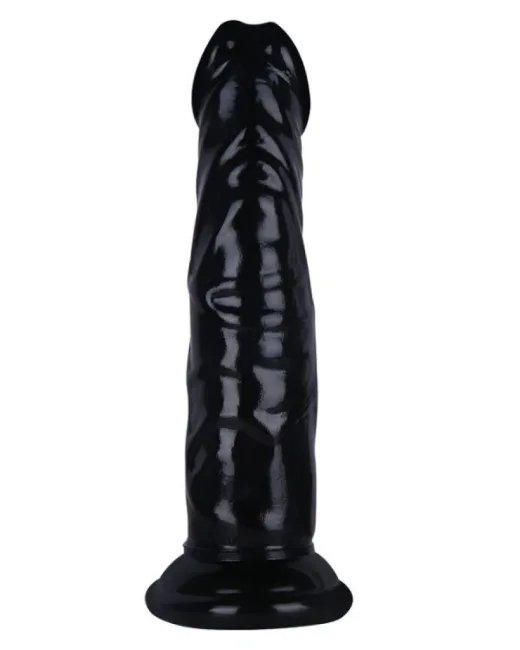 21 cm Siyah Dildo – Medikal Silikon – 4,5 cm Kalınlık