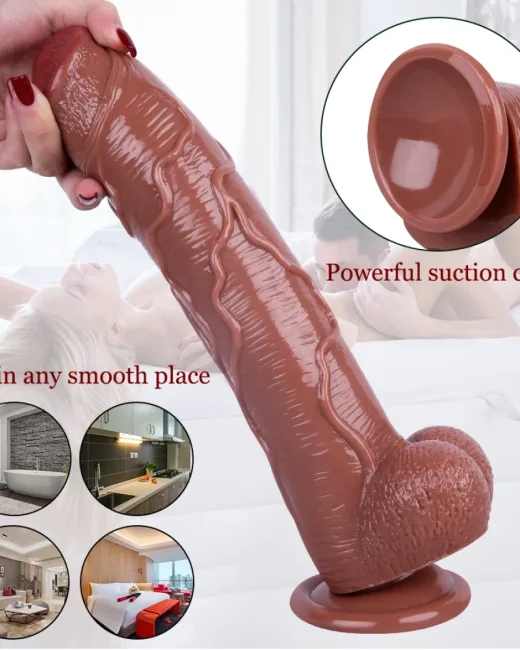 32 cm Ultra Realistik Vantuzlu Penis Formlu Dildo