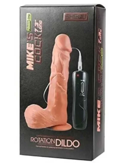 Shequ Mike Titreşimli Realistik Vibratör 19,5 cm – Hissedilir Damarlı, Vantuzlu