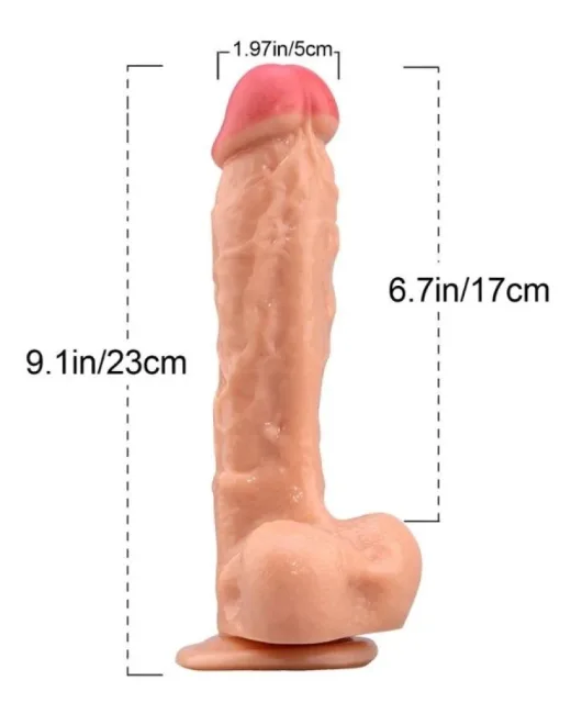 23 cm Realistik Dildo – Medikal Silikon