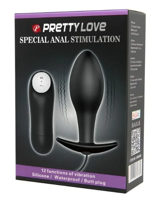 Special Anal Stimulation 12 Fonksiyon Kumandalı Titreşimli Anal Plug Tıkaç – Silikon