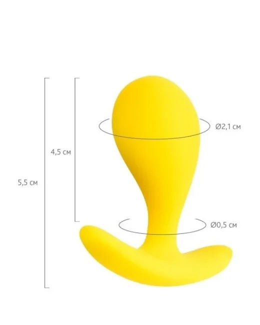 Blob Anal Plug Sarı 5,5 cm – Silikon