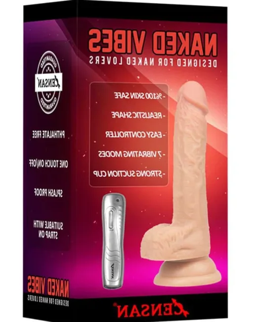 Naked Vibes 21 cm Gerçekçi Dildo Vibratör – Et Dokulu, Hissedilir Damarlı alternatif görünüm