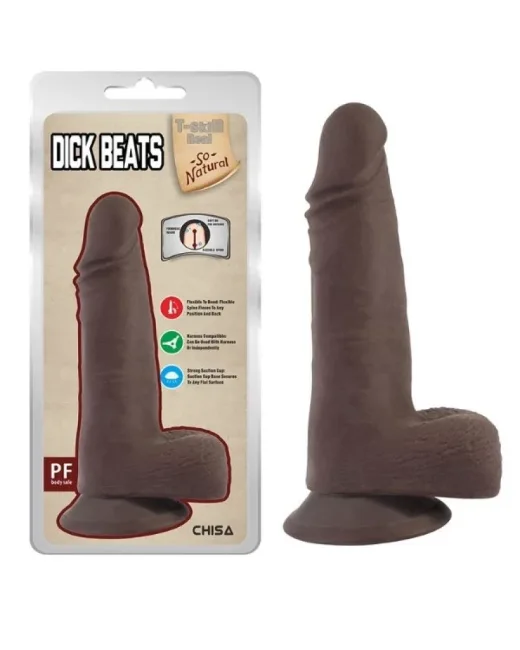Dick Beats Melez 18 cm Kıkırdaklı Gerçekçi Dildo – Medikal Silikon