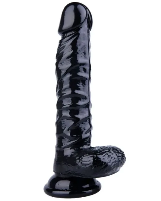20 cm Siyah Dildo – Medikal Silikon – 264 g alternatif görünüm